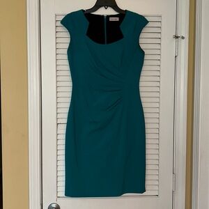 Gorgeous turquoise teal sheath dress